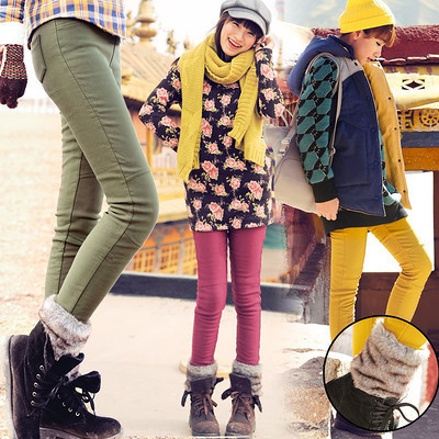 冬日時尚必備 韓版顯瘦加絨彈力翻毛卷邊修身小腳褲，打造溫暖與氣質并存的女神范